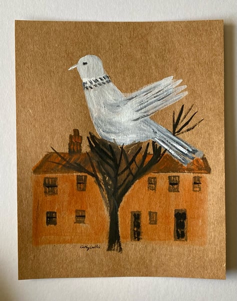 Image of 14. Original work on brown paper - nesting