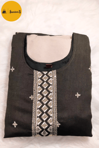 Image 5 of Soft Dola Silk Kurta Set - Design # 7