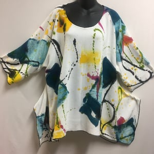 Image of Joy Tunic with Delight Design - luscious Moroccan Rayon.