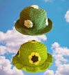 Flower Power Crochet Bucket Hat | Daisy or Sunflower Crochet Hat