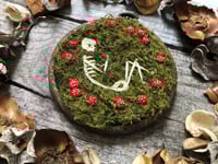 Image 2 of Mossy Skeleton Toadstool 4" Embroidery Hoop