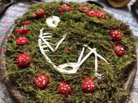 Image 5 of Mossy Skeleton Toadstool 4" Embroidery Hoop