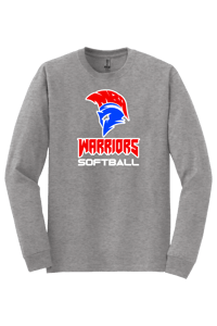 WARRIORS GRAY LONG SLEEVE TEE