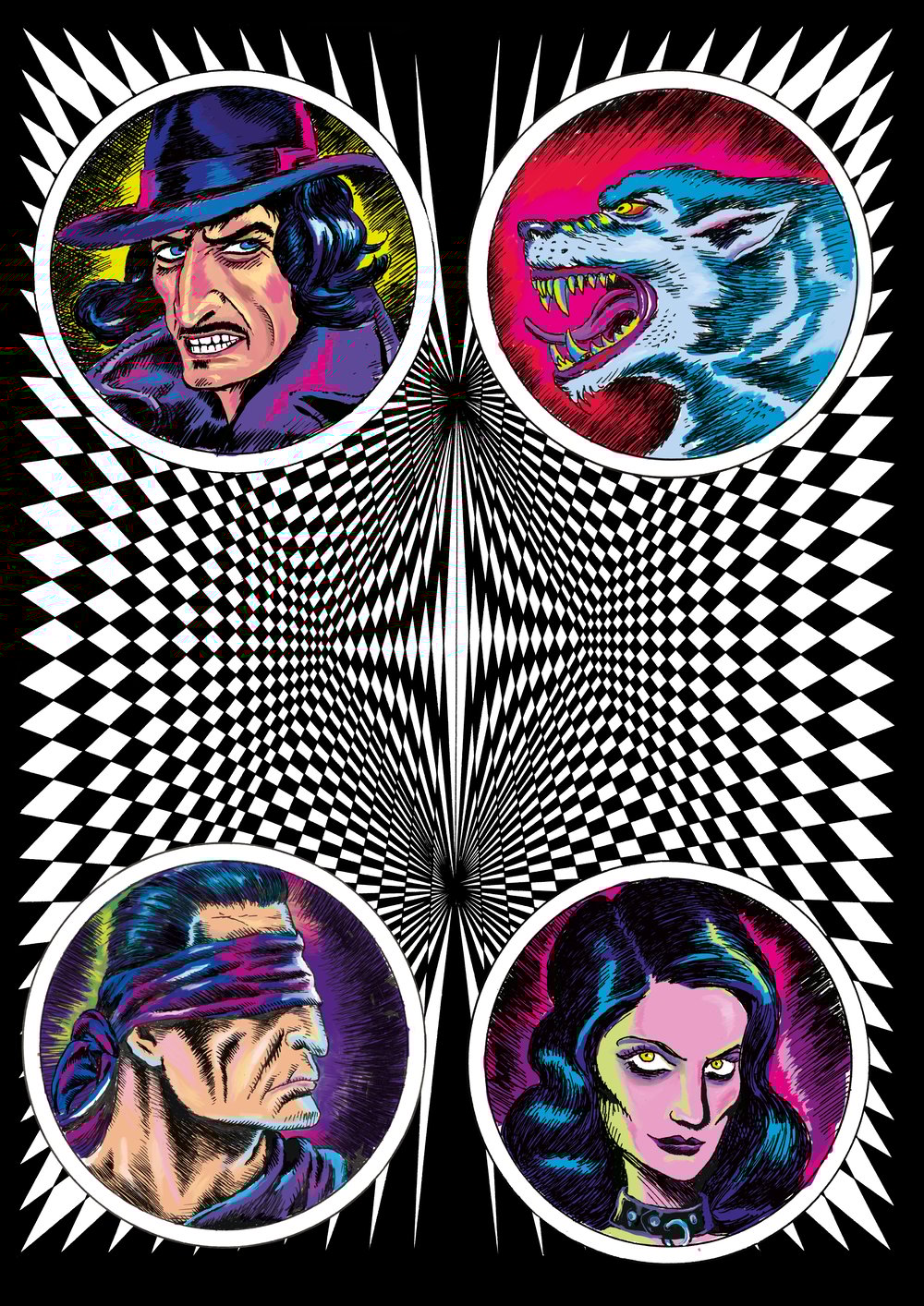Baron Buckman Op Art Poster