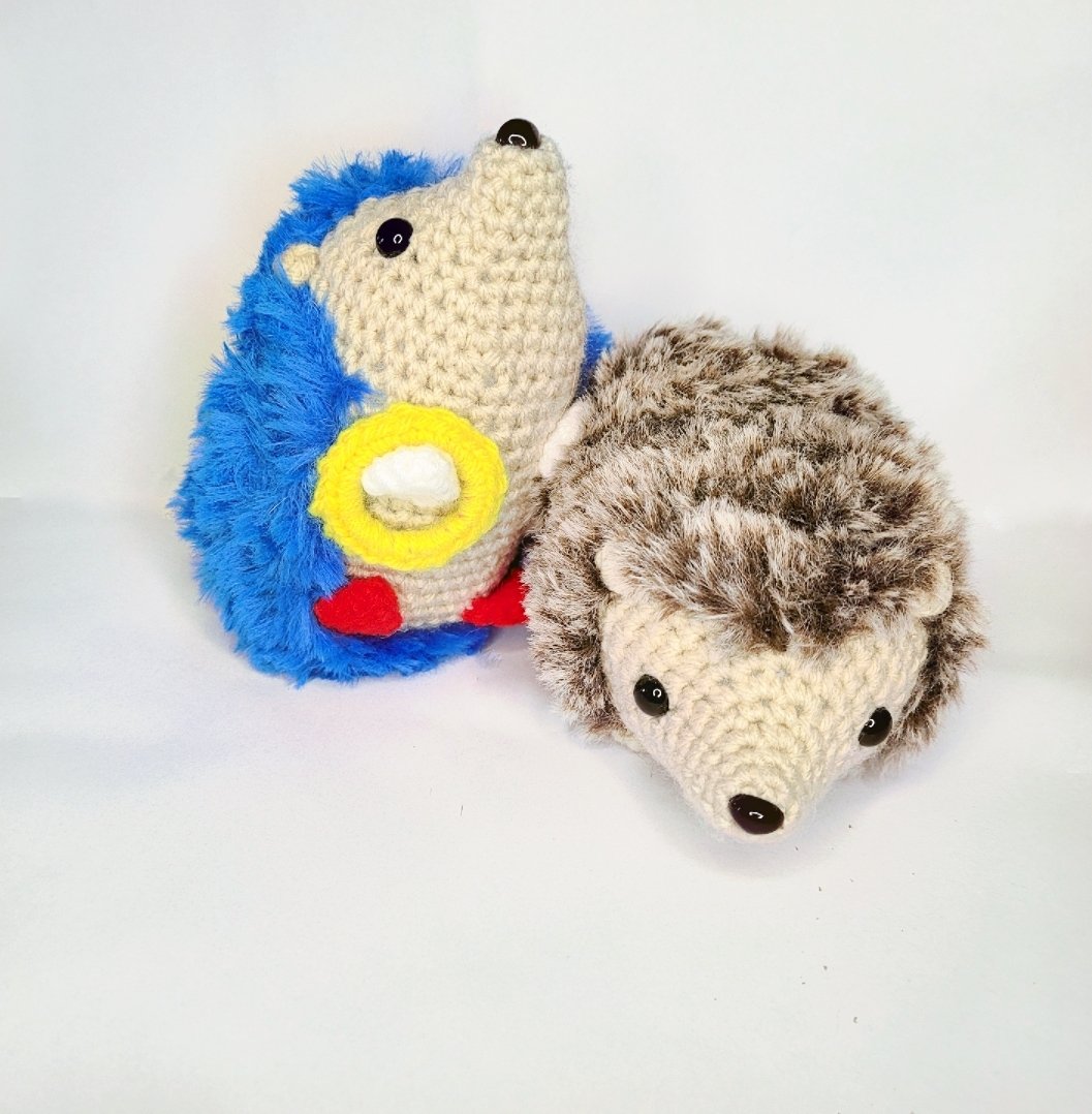 Image of Henry and Sonic the Hedgehogs | Handmade Crochet Amigurumi