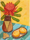 Waratah and Shells ORIGINAL 