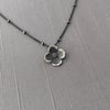 Tiny Sterling Silver Dogwood Blossom Necklace