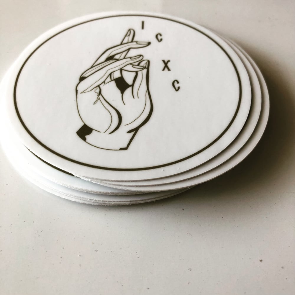 Image of Hand of Blessing circle sticker
