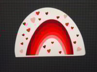 Red Rainbow Love Sticker