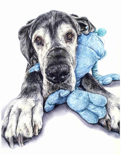 Image of Custom 12" x 16" Detailed Watercolor Portrait