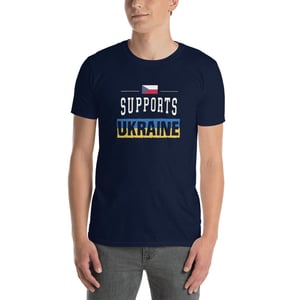 Image of Czechia supports Ukraine T shirt - unisex