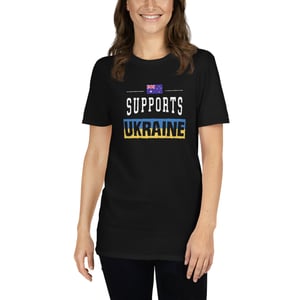 Image of Australia supports Ukraine Unisex T-Shirt