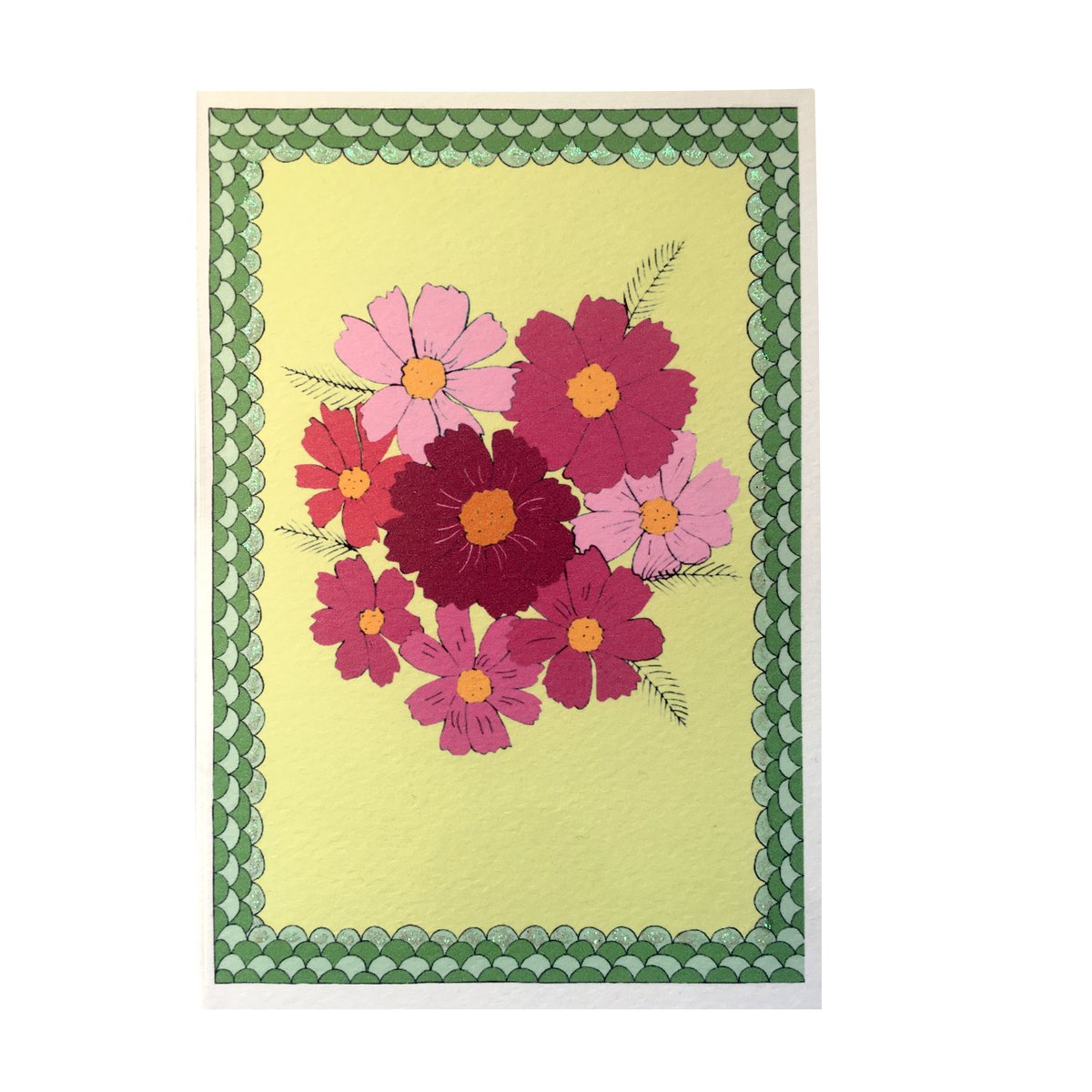 Cosmos Flower Frame Card