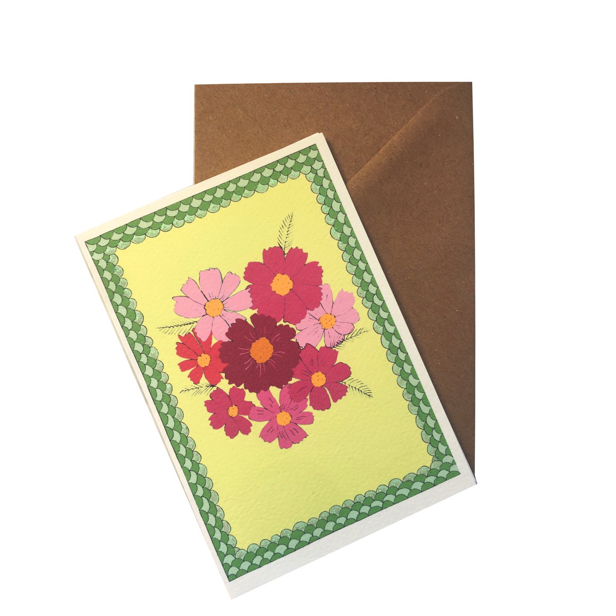 Cosmos Flower Frame Card
