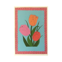 Image 1 of Tulips Flower Frame Card