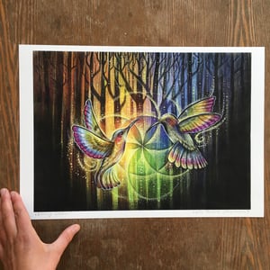 Image of DANCING COLIBRI A3 giclee paper print