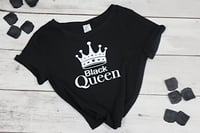 Image 1 of Black Queen Crop Tee