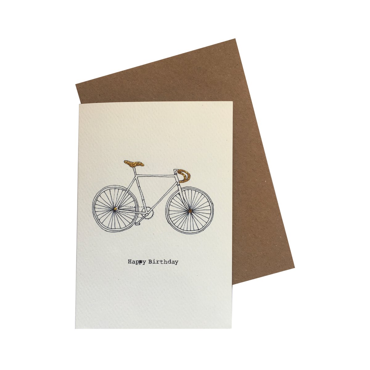 Bicycle Outline Birthday Card 