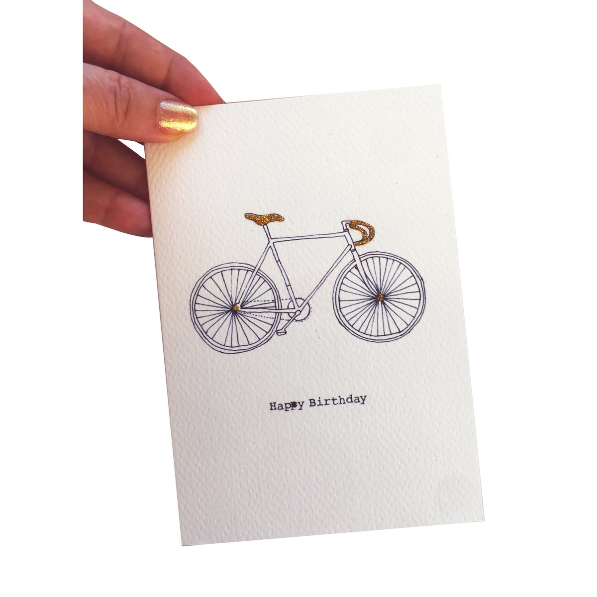 Bicycle Outline Birthday Card 