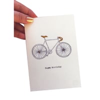 Image 1 of Bicycle Outline Birthday Card 