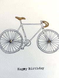 Image 3 of Bicycle Outline Birthday Card 