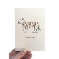 Image 1 of Tiger Outline Card