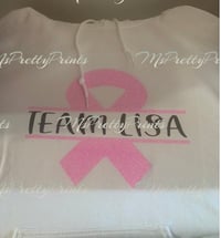 Image 3 of Breast Cancer Awareness Ribbon T-Shirt/Hoodie - Personalized 