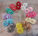 Image of Large rhinestone double flower hairclips- 13 color choices 