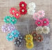 Image of Large rhinestone double flower hairclips- 13 color choices 