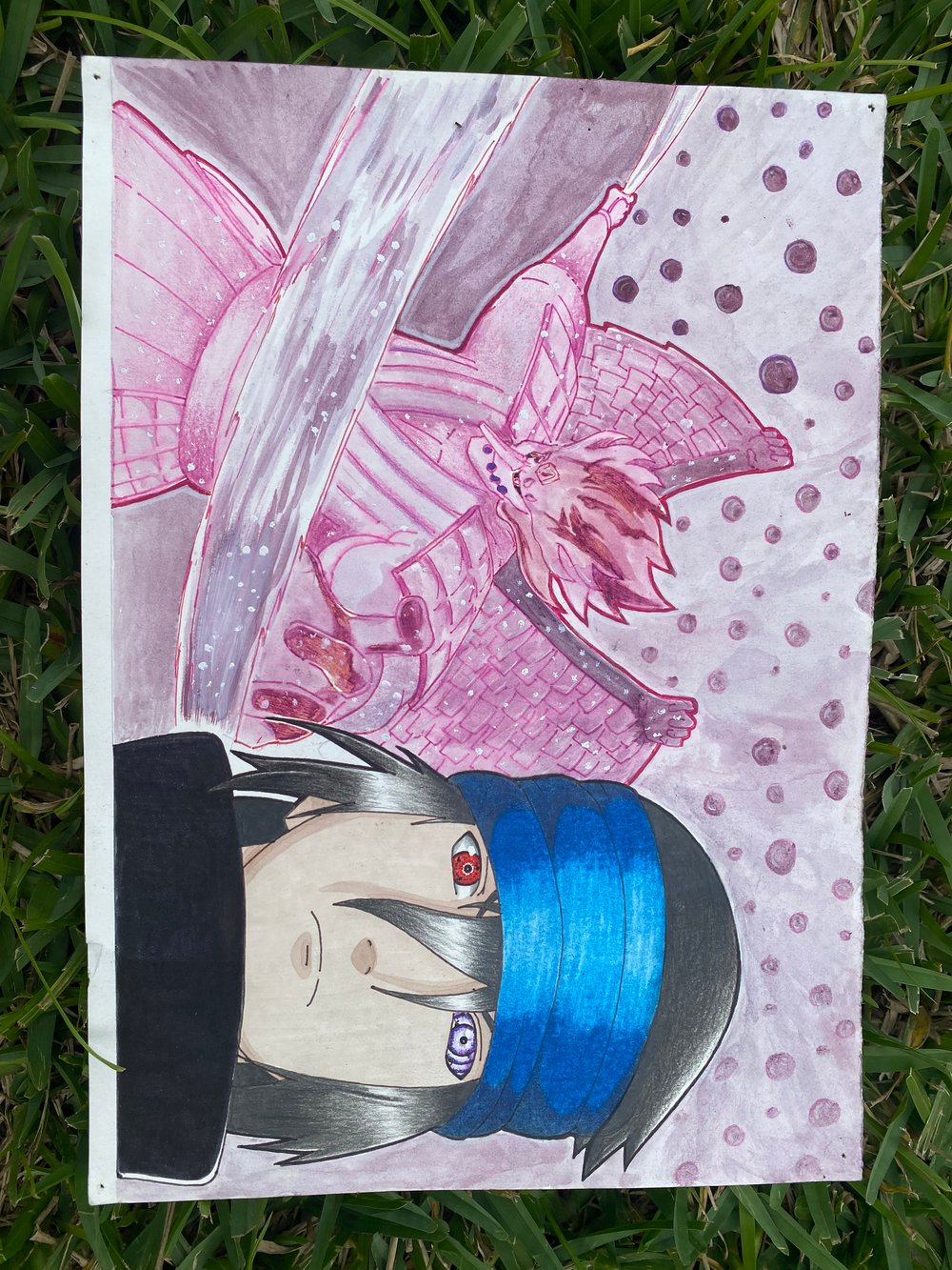 Image of Hand Drawn Sasuke Art