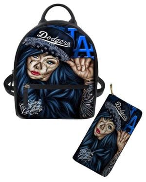 Image of Dodgers Mini Backpack w/ matching wallet set