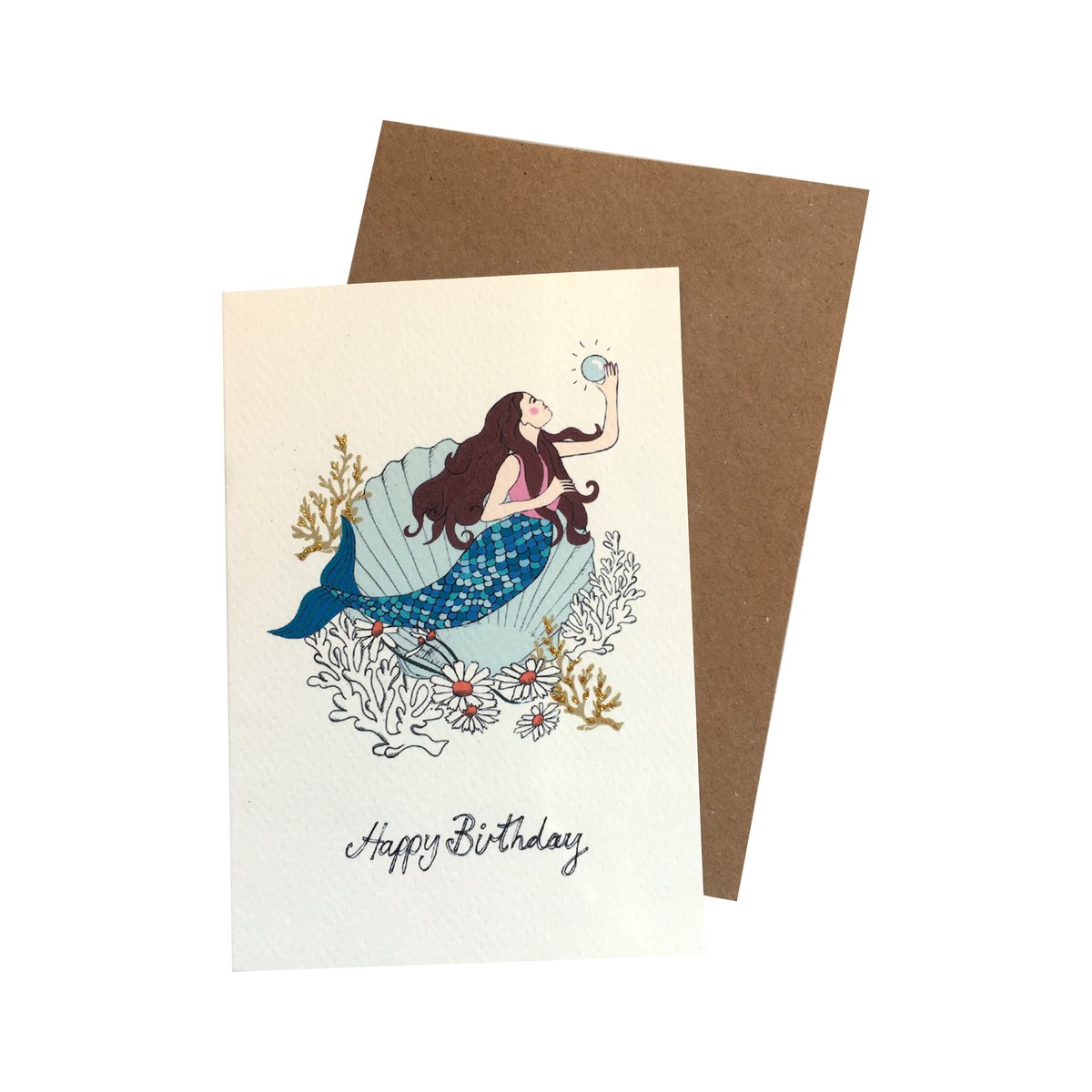 Mermaid Dream Happy Birthday Card 