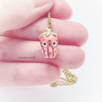 Image 1 of Strawberry octopus necklace