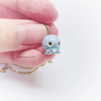 Image 2 of Baby blue octopus necklace