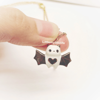 Image 5 of Cute black bat necklace