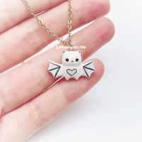 Image 1 of Baby blue bat necklace