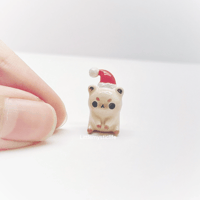 Image 2 of Tiny santa bear figurine