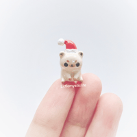 Image 3 of Tiny santa bear figurine