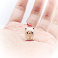 Image 4 of Tiny santa bear figurine