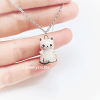 Image 3 of Kitty ghost necklace 1