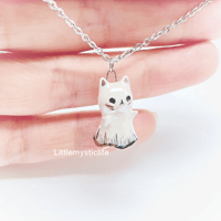 Image 3 of Kitty ghost necklace 2