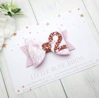 Image 1 of Pink & Rose Gold Birthday Bow 