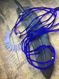 Image 3 of Set of cobalt blue beaded necklaces n343