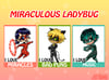Miraculous Ladybug "I Love" Clip On Badges