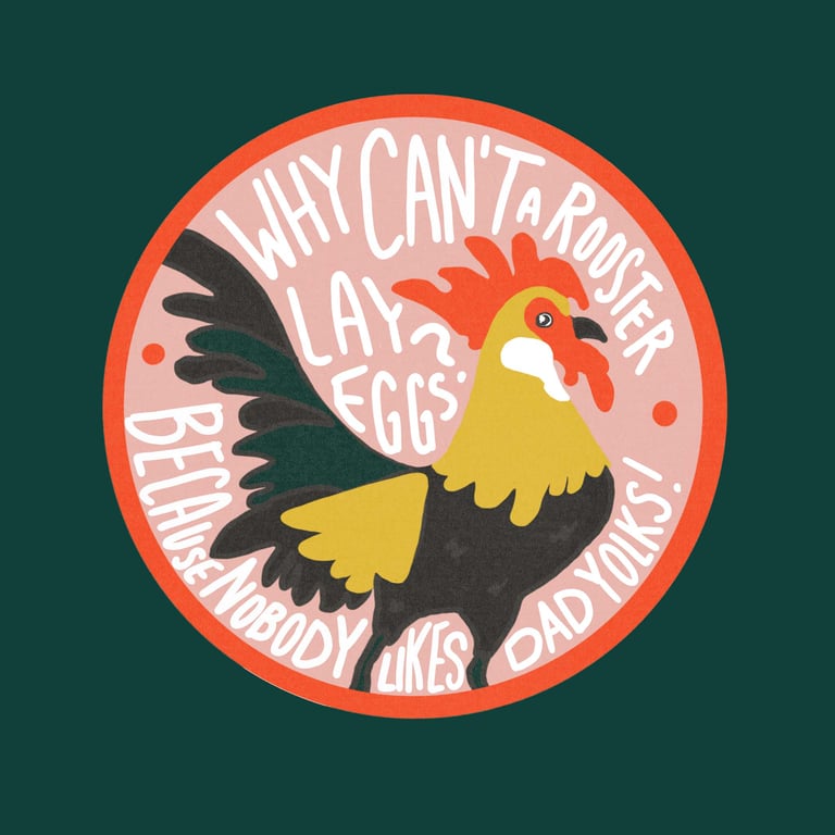 Rooster Yolk Sticker