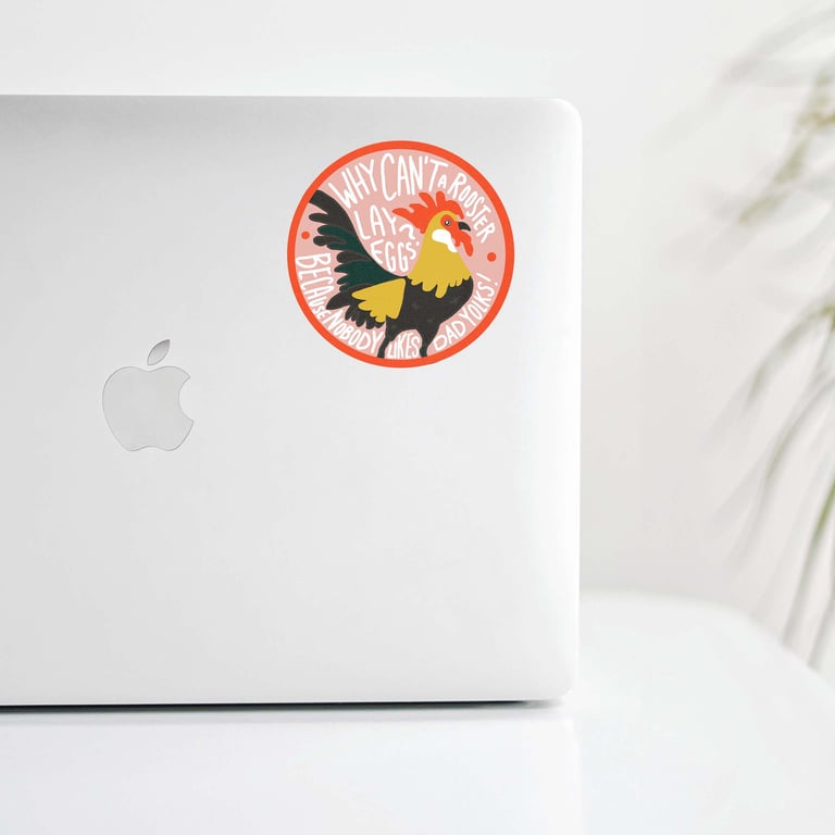 Rooster Yolk Sticker Image 3