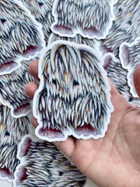 Image 2 of Lion’s Mane Mushroom Fungi Creature Vinyl Sticker