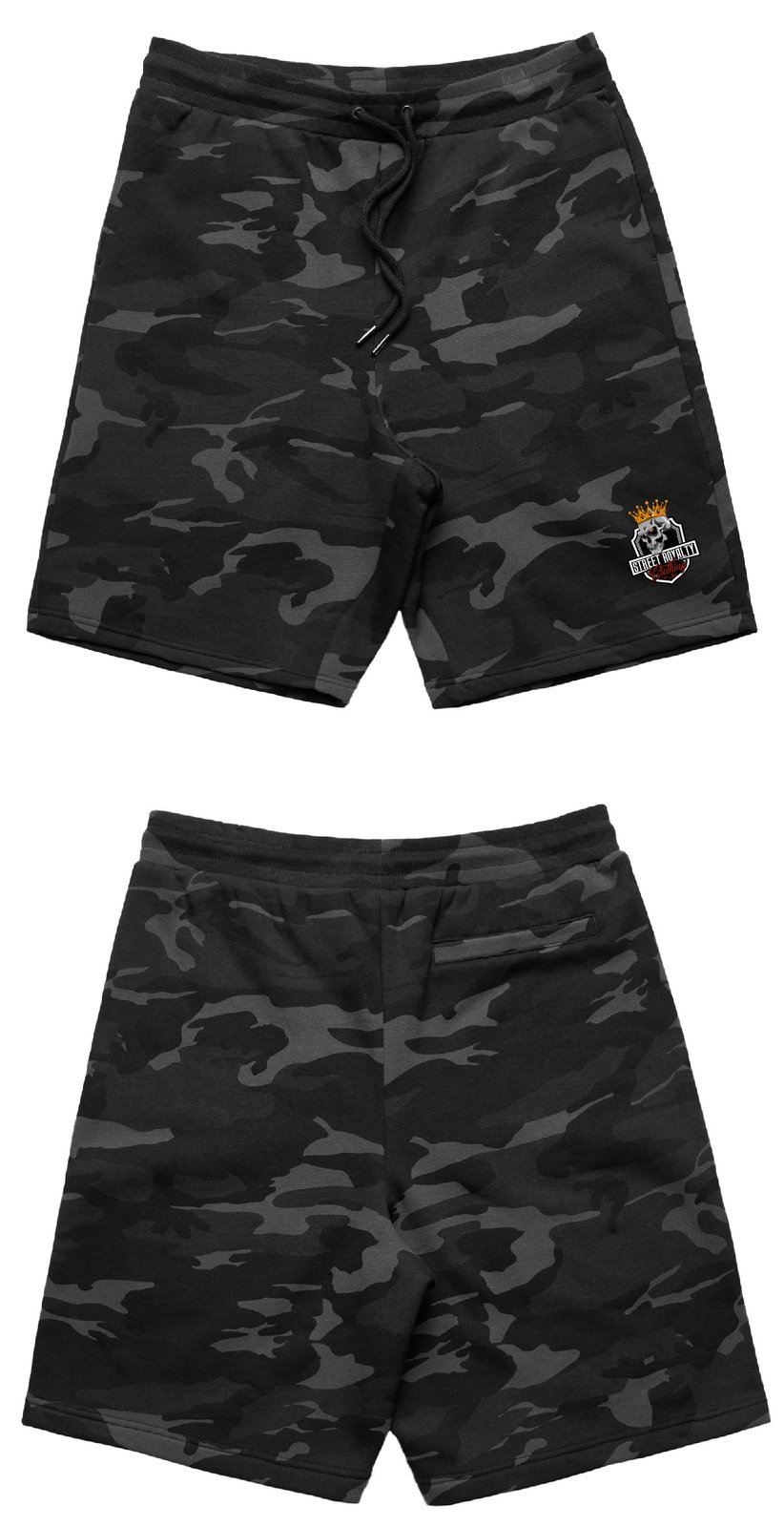 Black best sale camo shorts