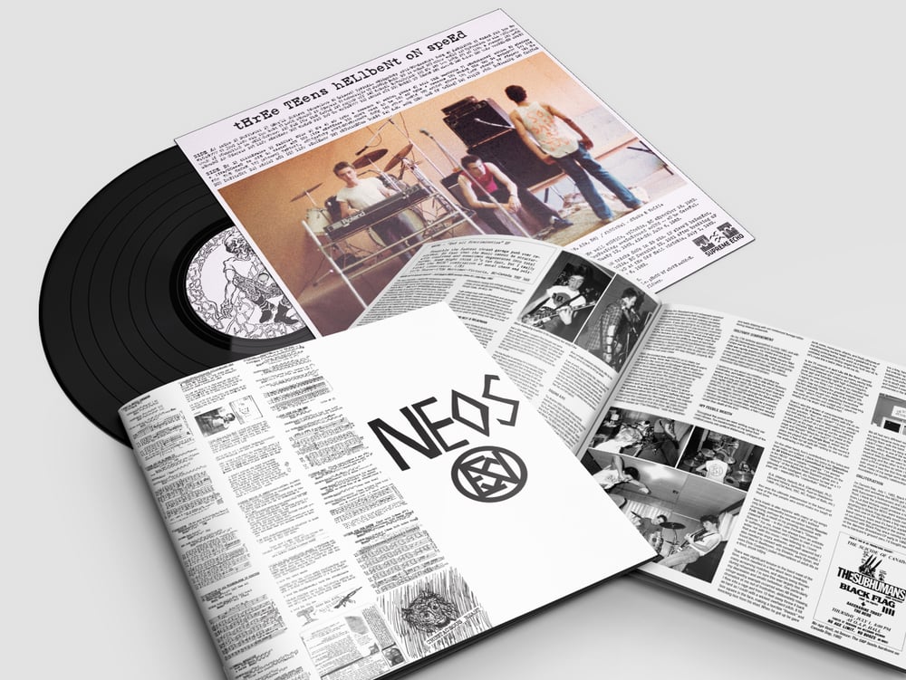 Image of NEOS - "THREE TEENS HELLBENT ON SPEED" LP (1981-83)