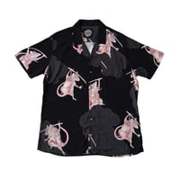 3-RATS ALOHA SHIRT - BLACK